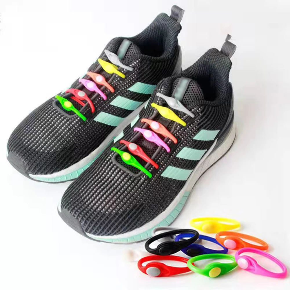 

Unisex Elastic Shoelaces Fashion Silicone Shoelaces Athletic Running Shoes Lace No Tie Lazy Shoelace Sneakers Solid Shoeslace