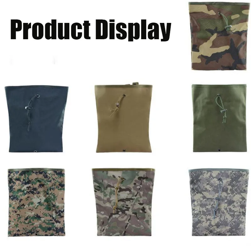 Dump Pouch Tactical Mag Recovery Pouch Drawstring Magazine Recycling Pouch Airsoft Hunting Gear
