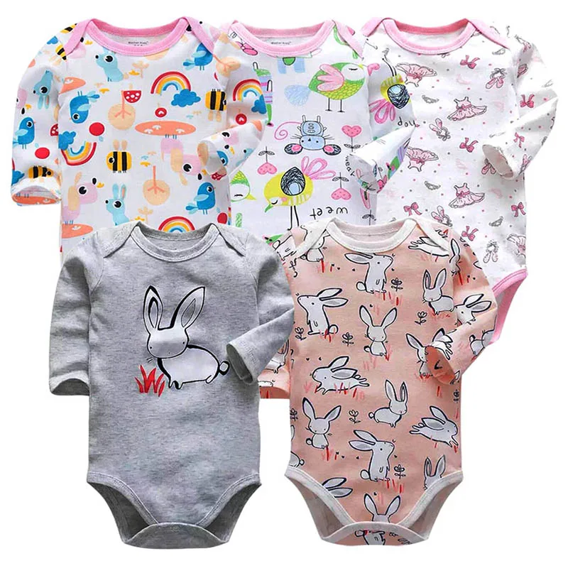 Newborn Bodysuit Baby Babies Bebes Clothes Long Sleeve Cotton Printing Infant Clothing 1pcs 0-24 Months
