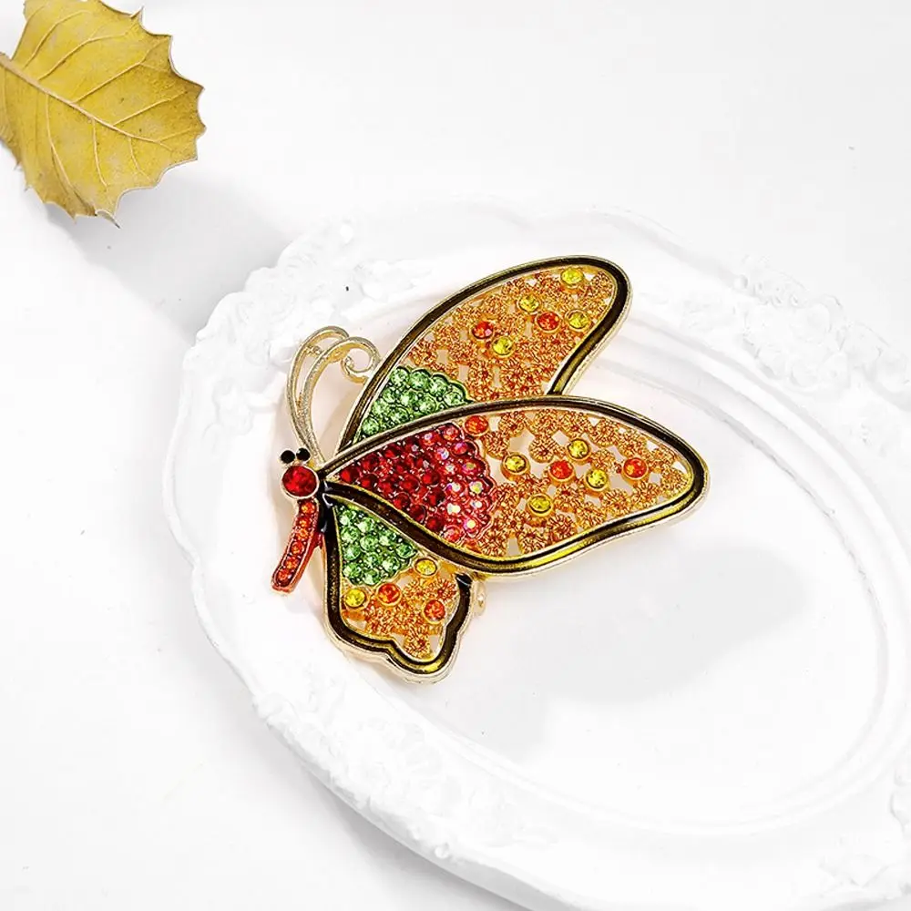 

Vintage Colorful Big Butterfly Brooches Women Enamel Rhinestone Insects Beauty Office Casual Brooch Pins Gifts