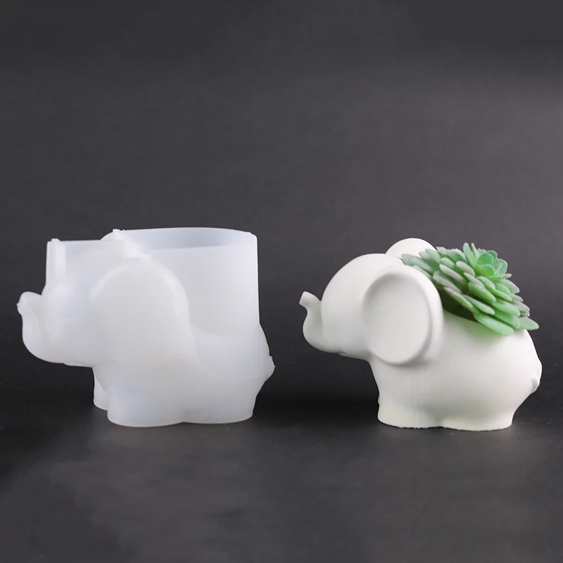 

Cute Elephant Hedgehog Conch Geometric Modeling Concrete Cement Fleshy Flower Pot Silicone Mold Epoxy Resin Plaster Mould