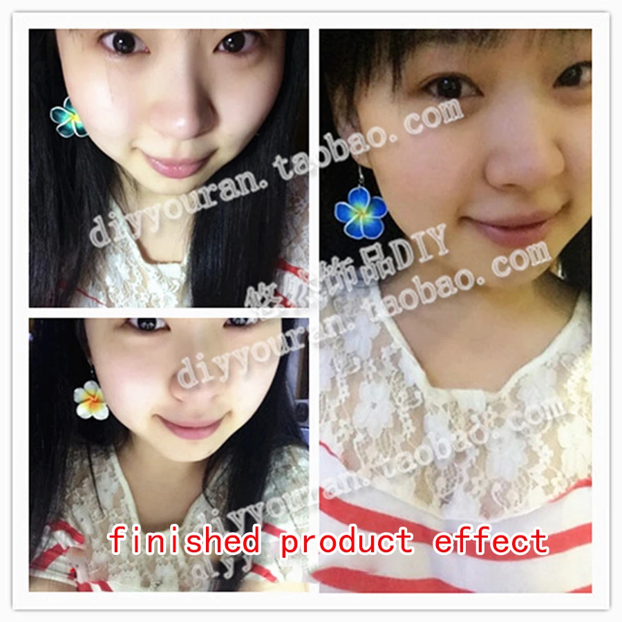 10pcs/lots 30mm Polymer Clay Bali Frangipani Plumeria Flower Charming Earrings Necklace Pendants Jewelry Making Diy Accessories - купить по