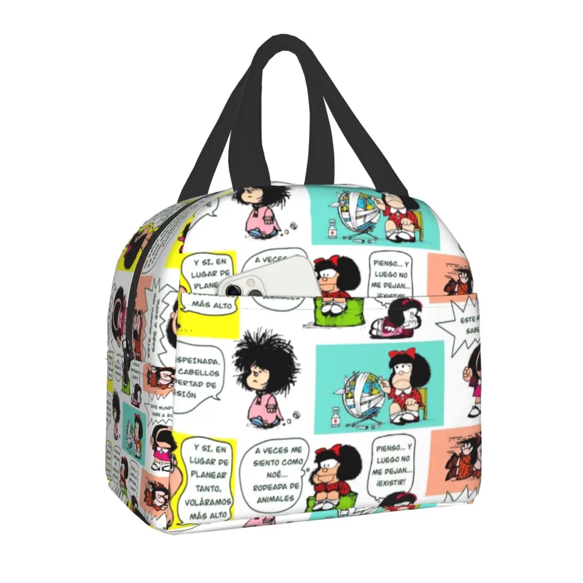 

Термоизолированная сумка для ланча для женщин, милая мультяшная Портативная сумка для завтрака, школьная дорожная женская сумка