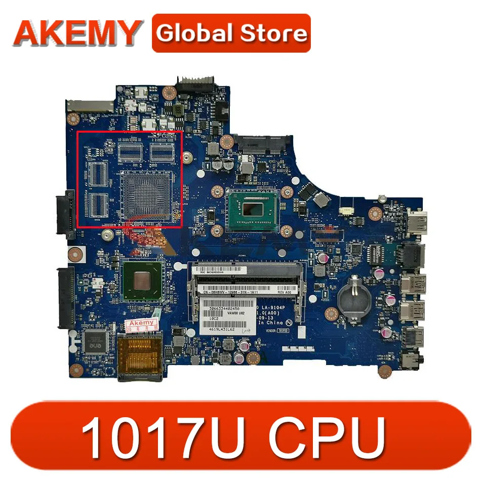 

LA-9101P VAW00 LA-9104P For DELL Inspiron 15R 2521 3521 5521 Laptop motherboard With (Pentium cpu 1017U ) 100% Test