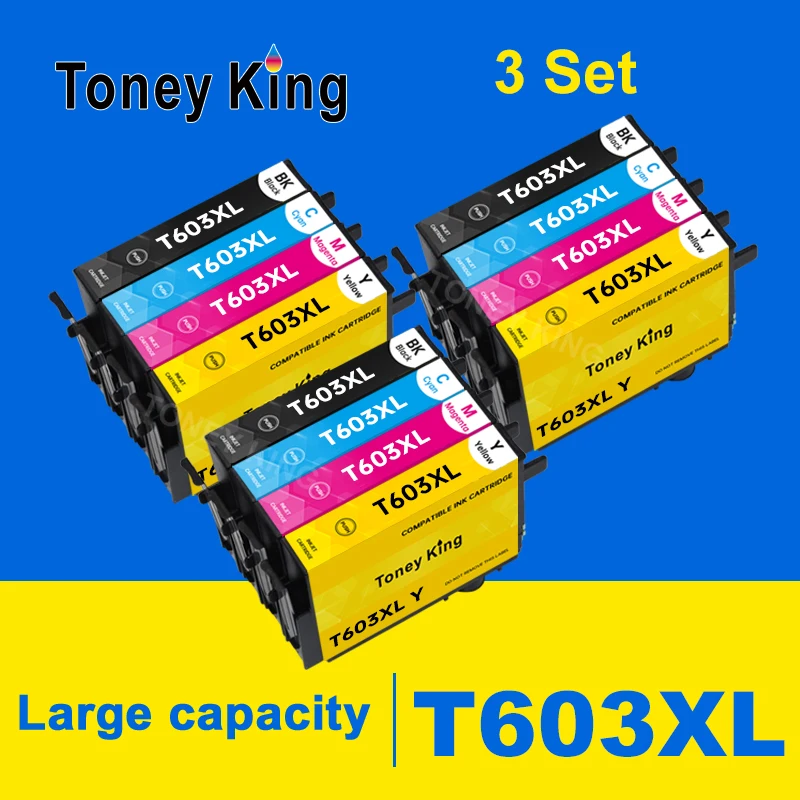

Toney king T603XL, совместимый с Epson 603XL E603 T603 для фотовспышки