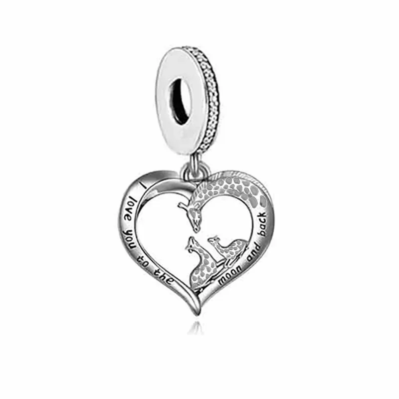 FC ювелирные изделия подходят оригинальный Шарм браслет 925 серебро Жираф мать