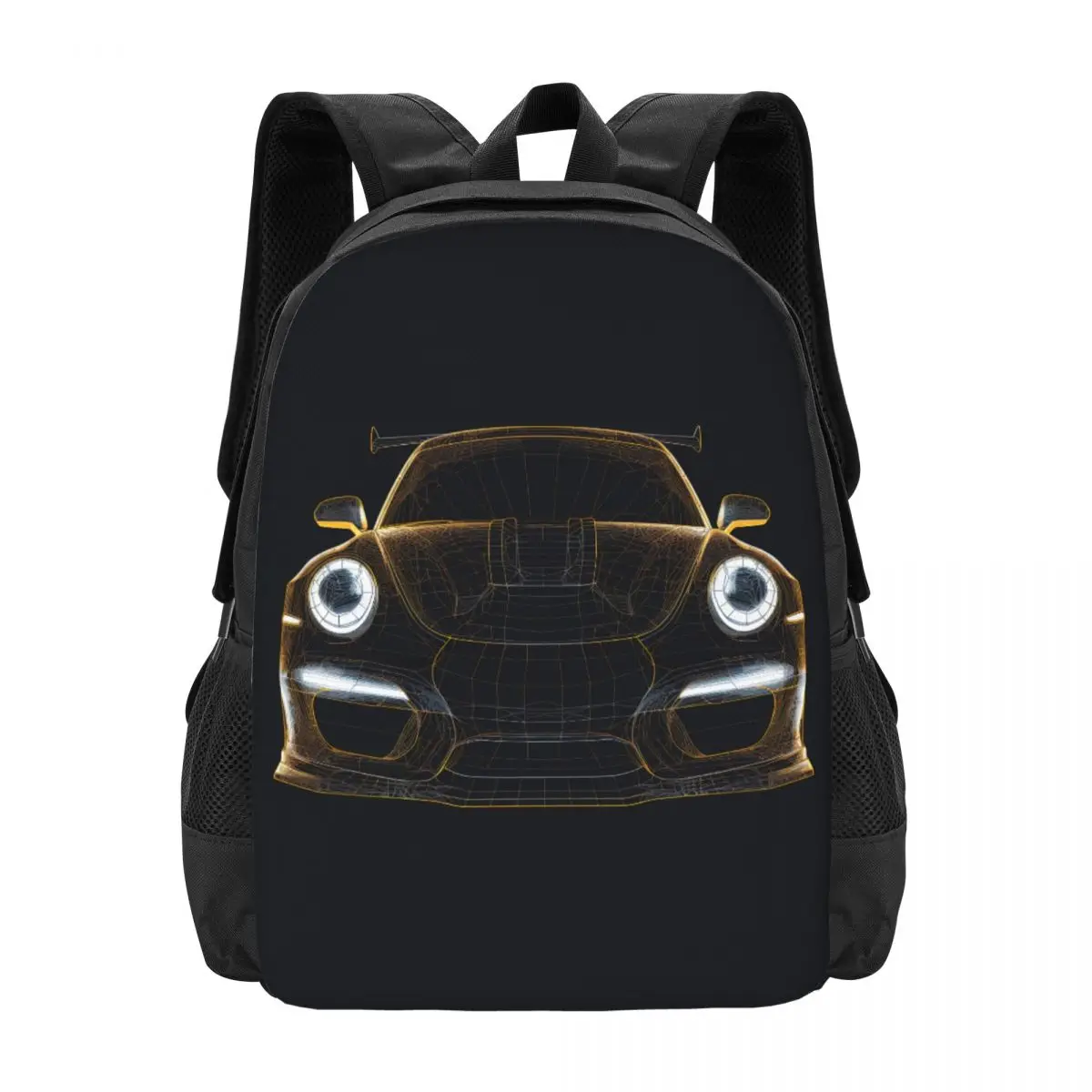 

Classic Sports Car Backpack Youth Line Art Neon Soft Backpacks Polyester Funny School Bags College Custom Rucksack