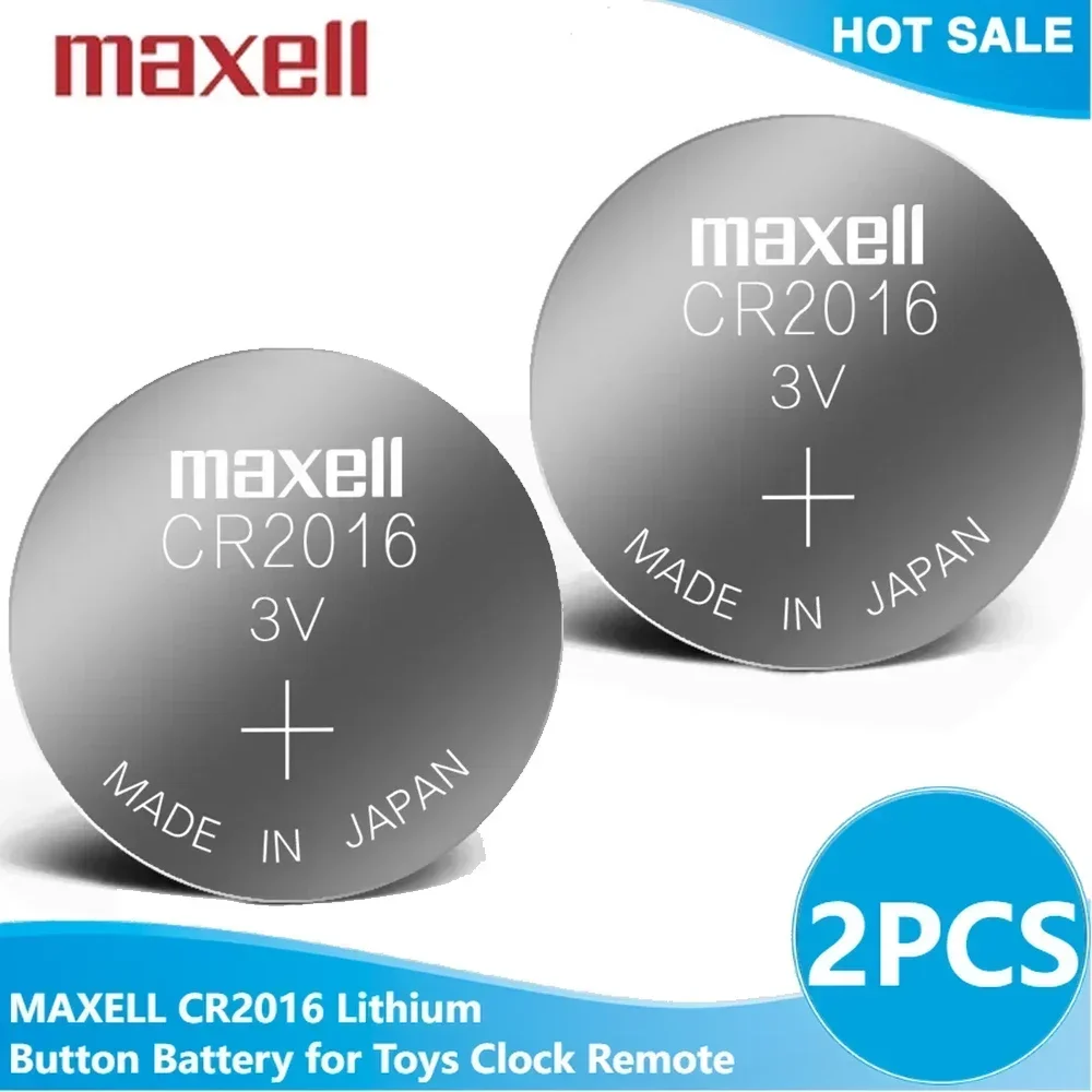 2 шт. MaxeII CR2016 литиевая батарейка DL2016 BR2016 LM2016 3 В CR 2016 батарейки для часов типа