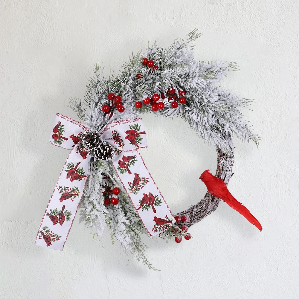 

Christmas Wreath Garland Natural Branches Berries&Birds Christmas Wreath Supplies Home Door Decoration For New Year