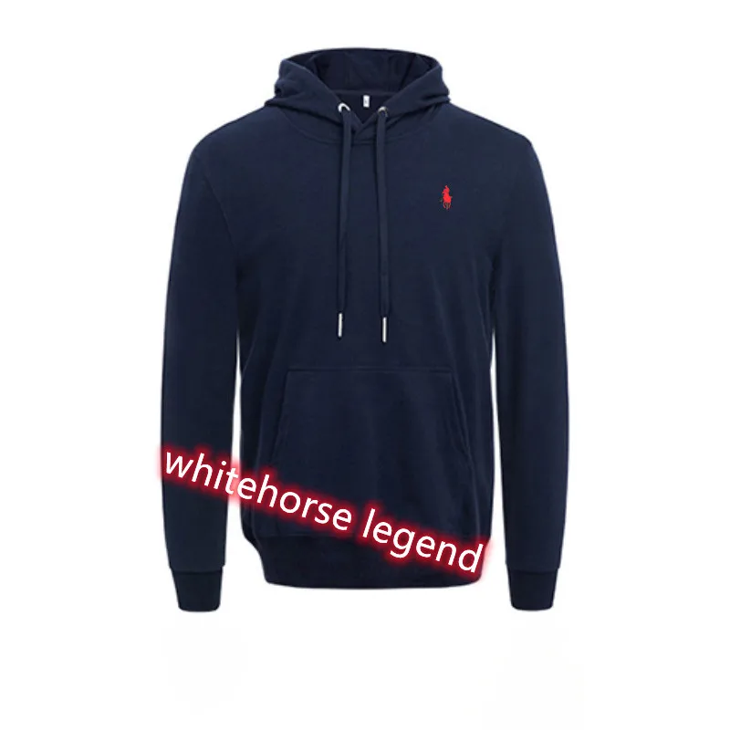 

High Quality Small Horse Men Women Sweatshirt Plus Size Solid Homme Sweatshirt Long Sleeve Hooded Collar Pony Shirt Camisa Femme