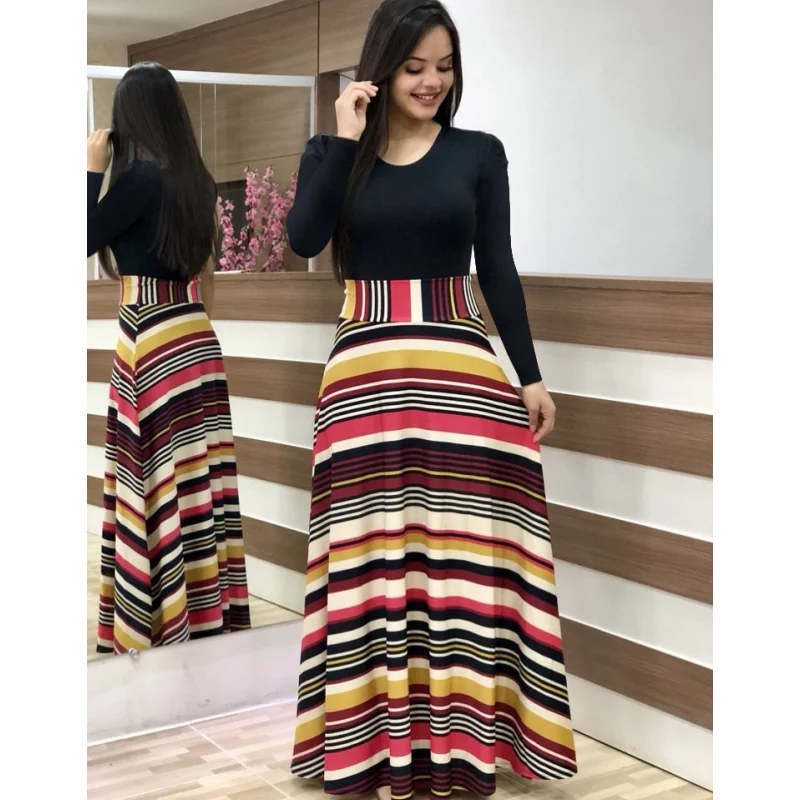 

Женское винтажное платье с круглым вырезом, большие размеры