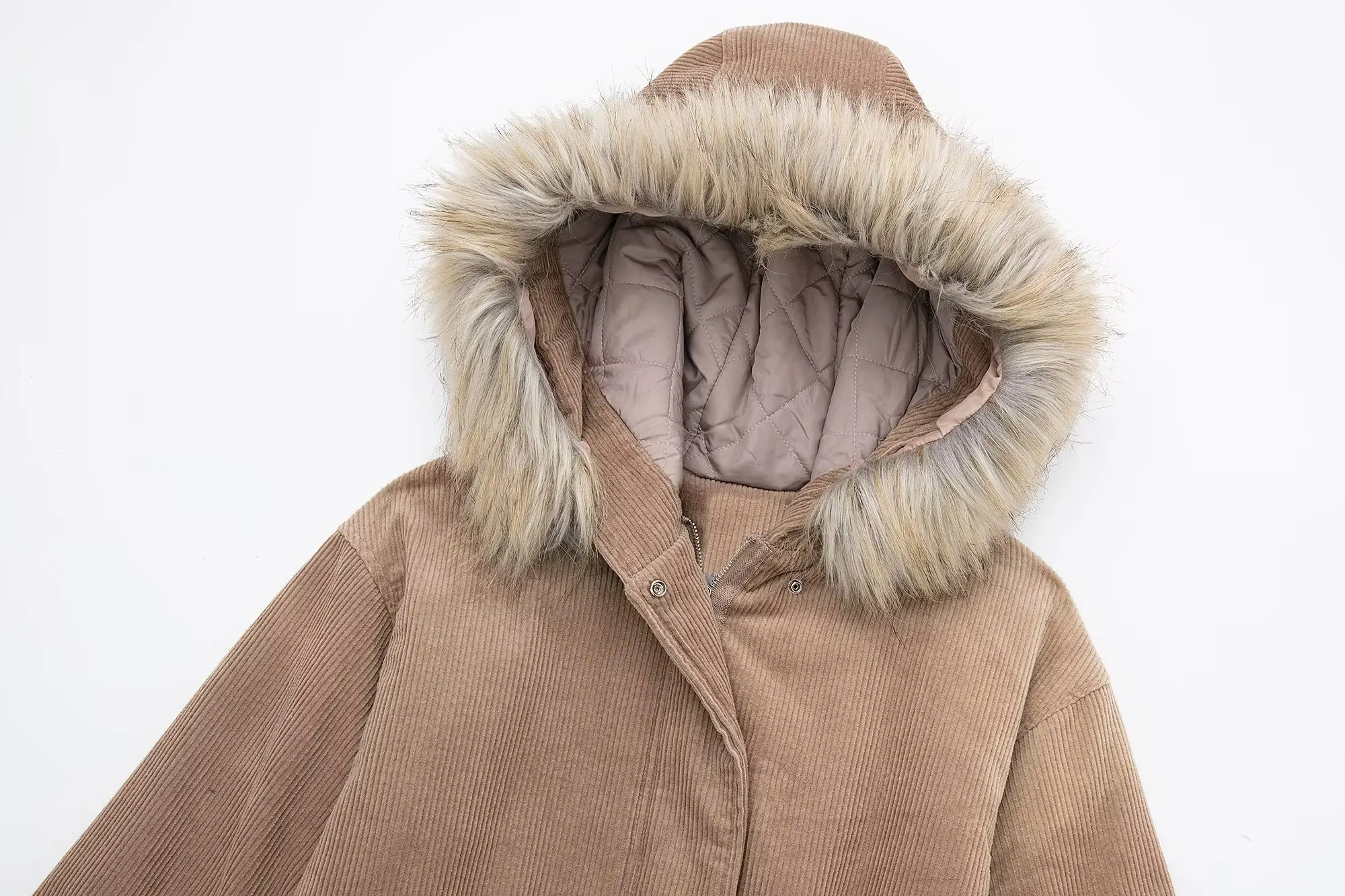 SLTNX 2022 Fashion Women Hooded Jackets Parkas Solid Long Sleeve Thick Warm Winter Coat Female Heavy Jackets Pockets Overcoat