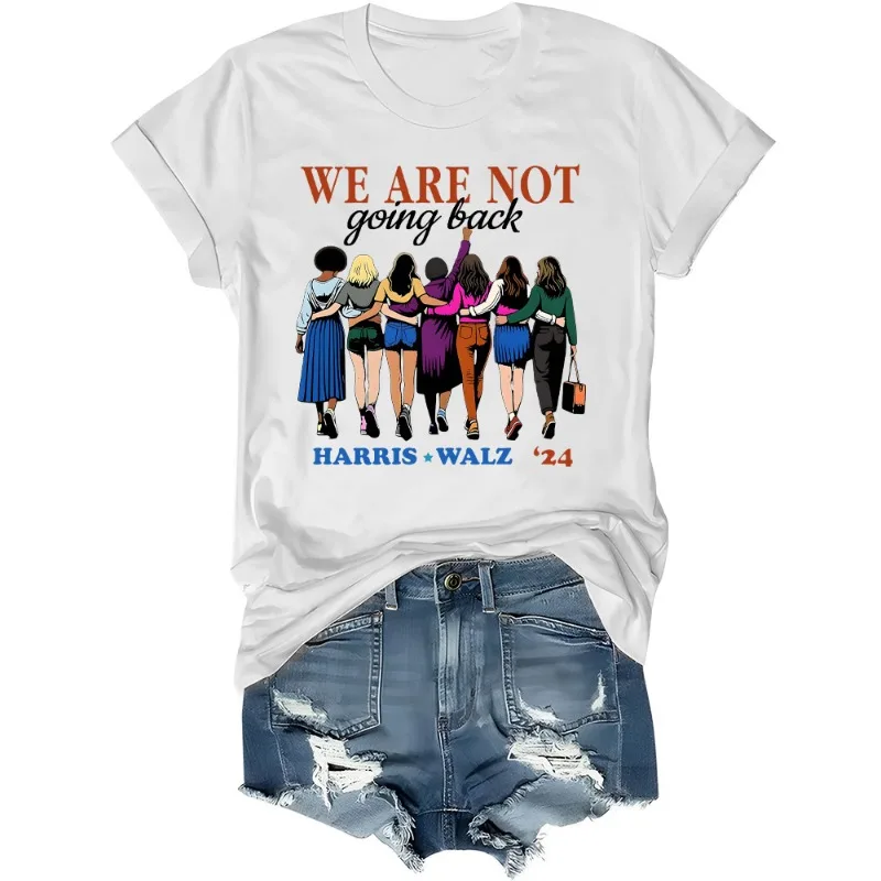 Футболка Harris Walz We Are Not Going Back рубашка 2024 футболка выборы |