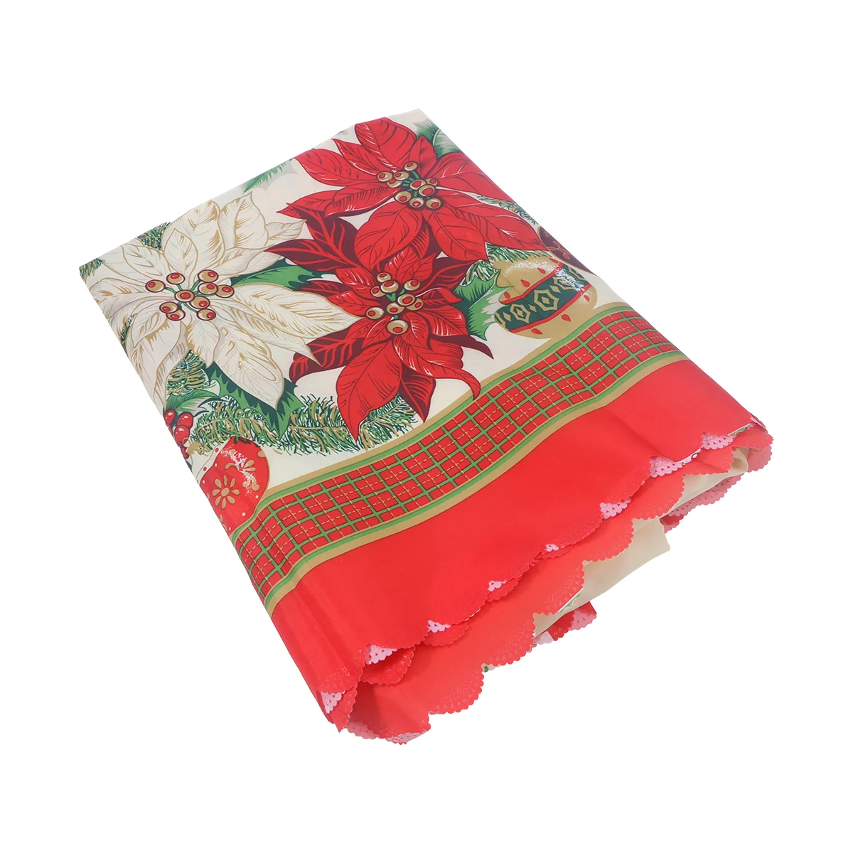

1 Pc Rectangular Table Cloth Portable Flowers Patterned Christmas Tablecloths Dining Tablecloths