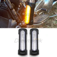 1 25 led highway crash bar light engine guard drl turn signal light for harley dyna victory motorcycle black crash bar lamp