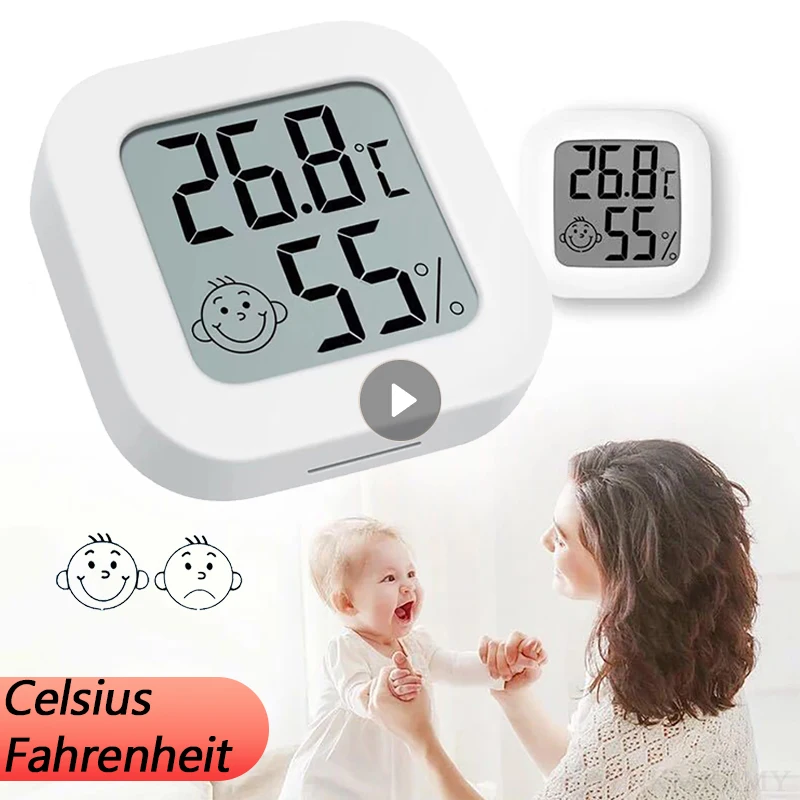 Цифровой термометр-гигрометр 2 в 1 комнатный электронный измеритель влажности с