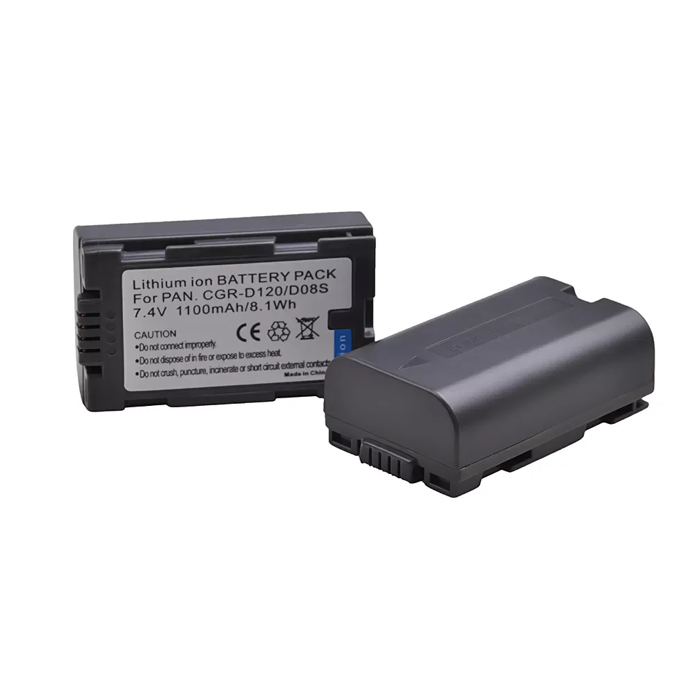 

NEW 2Pcs CGR-D120 CGR-D08S CGR D120 D08S Battery for Panasonic CGA-D54 AG-DVC15 NVDA1B PV-DV402 NV-DS12B NV-DS15 NV-DS150B