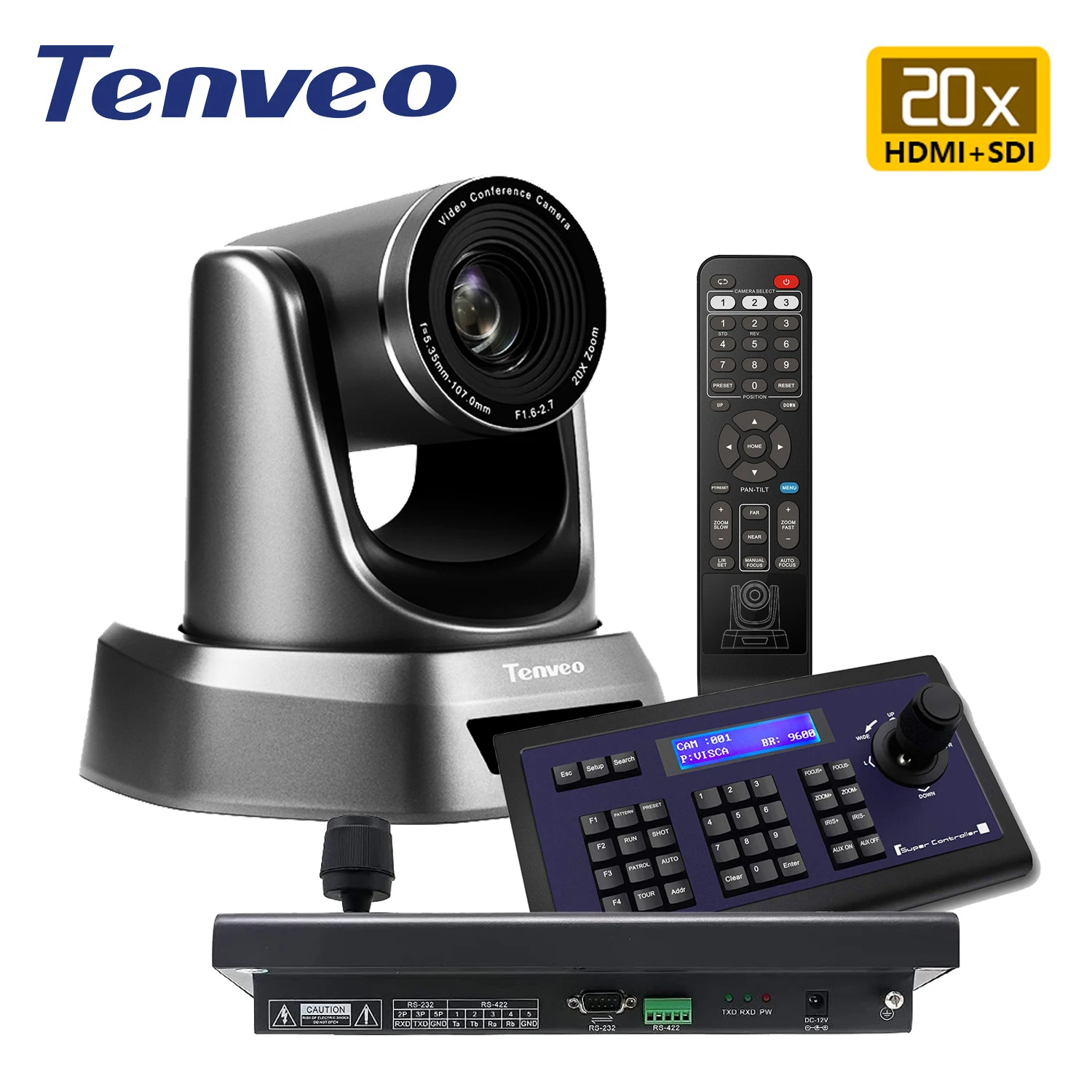 

Keyboard Controller With USB PTZ Video Conference Camera 20X/10X Zoom 3G-SDI+HDMI Video Output for Online meeting Live broadcast