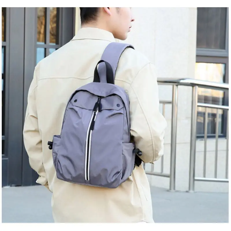 New Large Capacity Chest Bag For Men's Shoulder Bag Oxford Cloth Chest Small Backpack Student Trend One Shoulder Bag For Women