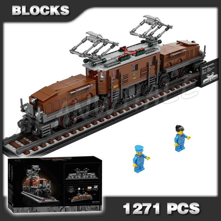 

1271pcs Creative Expert Crocodile Locomotive Class Ce 6/8 II Train Railways 40010 Building Blocks Toys Compatible With Model
