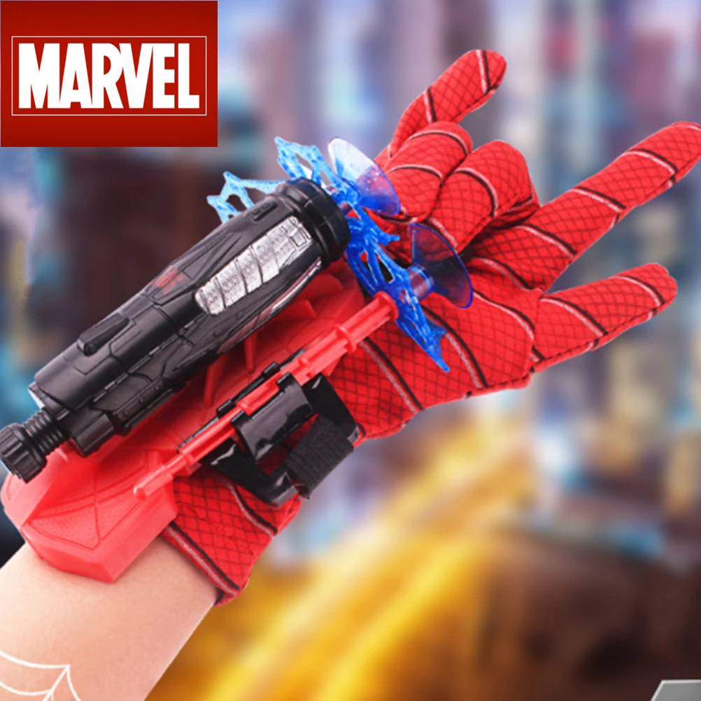 

Marvel Spiderman Figure Toy Kids Plastic Cosplay Glove Launcher Set Hero Launcher Wrist Toy Set Funny Toys Boy Children's Gift