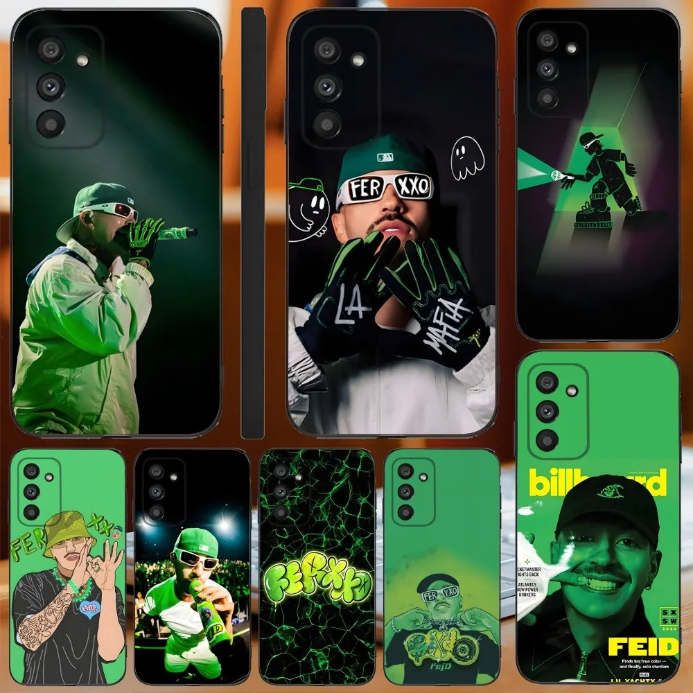 Чехол для телефона Singer F-Feid Ferxxo SIXDO Samsung Galaxy A13 A21s A22 A31 A32 A52 A53 A71 A80 A91 мягкий черный