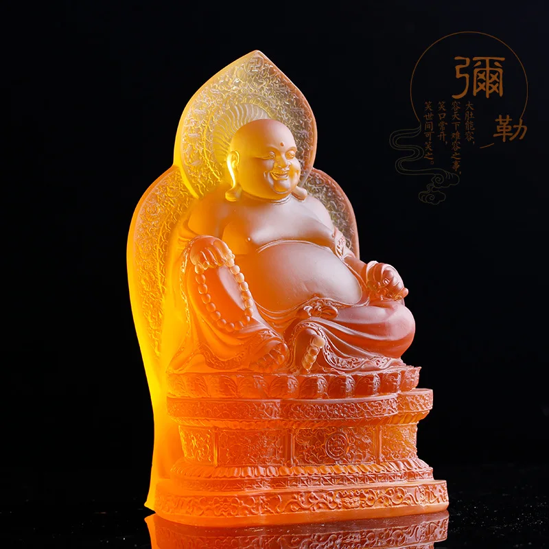 Цветной глазурованный горшок для живота Maitreya Buddha Shakyamuni тканевый мешок
