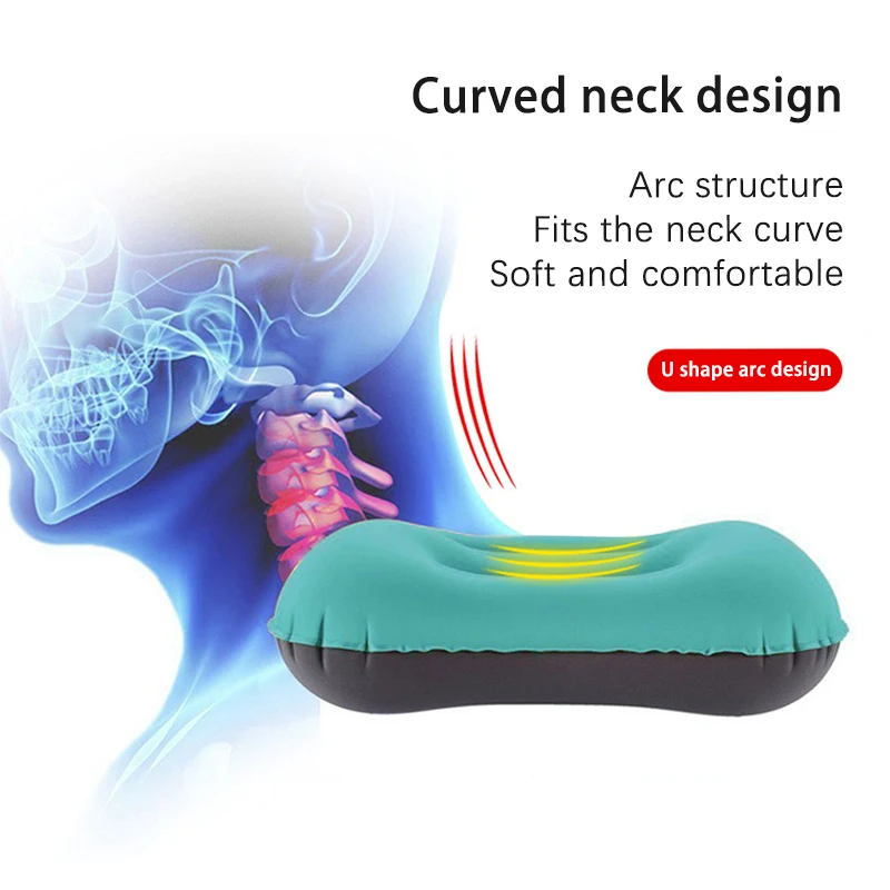 

Travel Press Inflatable Pillow Lunch Break Press Pillow Automatic Inflatable Pillow Portable Foldable Outdoor Inflatable Pillow