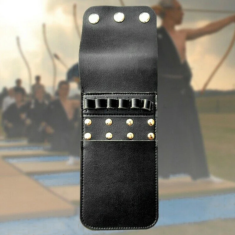 

Leather Archery Quiver 6 Arrows Quiver Pocket Holder Arrows Bag