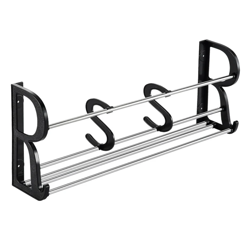 

Hole-Free and Nail-Free Door Rear Hanging Shoe Rack Wall-Mounted Shoe Rack Shelf Household Slippers Rack