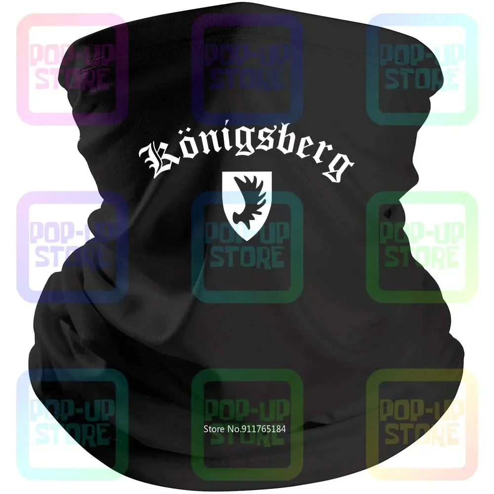 Konigsberg черный/белый Kaliningrad Польша с принтом бандана маска для лица шарф шеи гетры