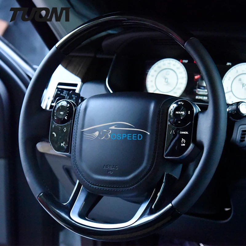 

Wooden Black Smooth Leather Steering Wheel For Land Rover Range Rover Custom Car Steering Wheel