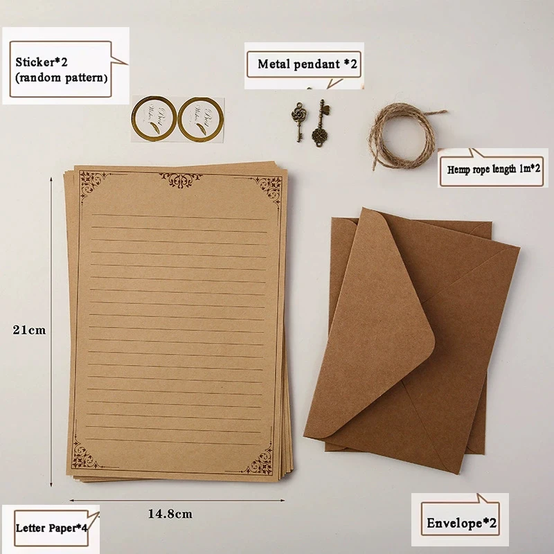 

Винтажные бумажные конверты Kraft 12 шт.