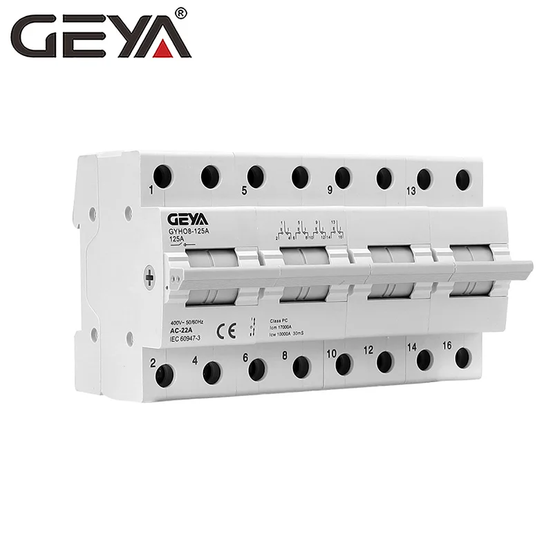 Двойной ручной переключатель GEYA GYHO8 4P 40A 63A 100A 125A блокировка автоматический