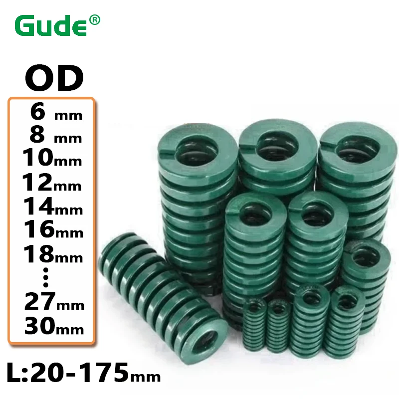 

Зеленые компрессионные пружины из легированной стали, OD 6-30 мм, L20~200 мм