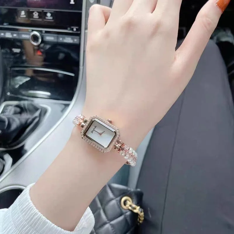 Pearl Bracelet Women's Watch Light Luxury Shi Ying Women's Watch Fashion Elegant Watch White Fritillaria Gift Women Watch