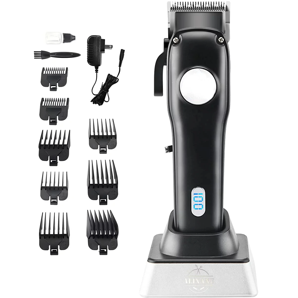 

Hair Clipper Trimmer for Men, Professional Rechargeable Hair Cutting Kit with Charging Stand and 8 Guided Combs, Haircut Groomin