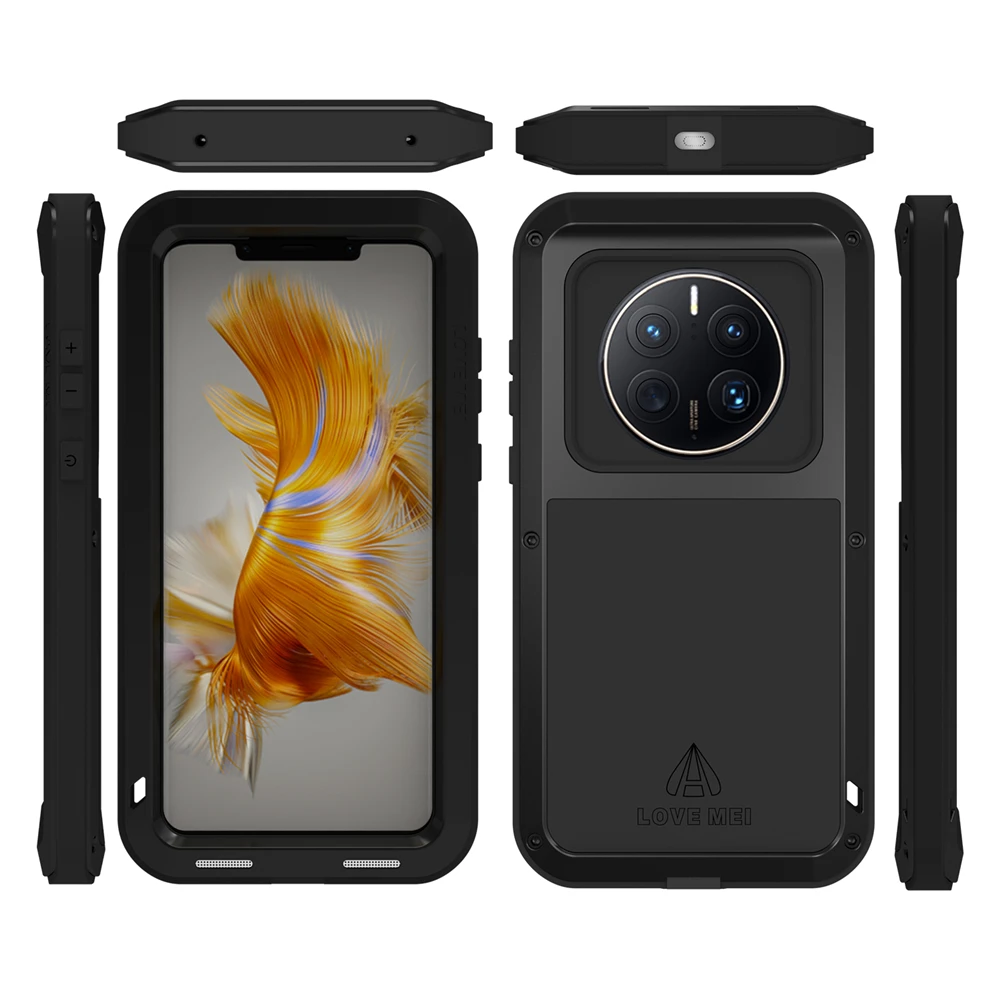 

Luxury Metal Armor Heavy Duty Protection Cover For Huawei Mate 50 Pro Case Aluminum Silicone Shockproof Phone Case Coque Fundas