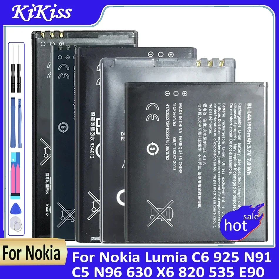 BL-4J BL-4YW BL-L4A BL 5B/5C/5CA/5CT/5F/5H/5J/5T Акумулятор BP 5T/3L/4L/5M/5Z для Nokia Lumia C6 925 N91 C5 N96 630 X6 820 535 E90