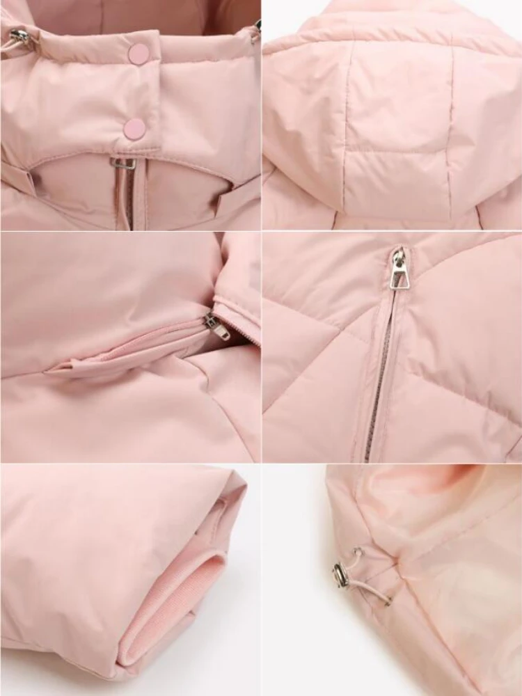 Winter Clothes Women 2023 Winter New Fashion Solid Hooded Coat Temperament Commuter Warm Cotton Coat 7 Colors Available