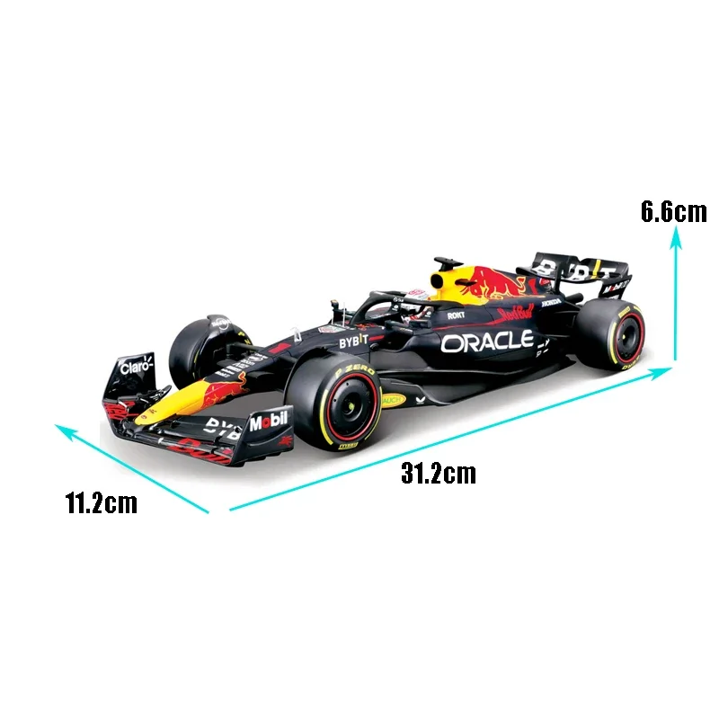 Модель Bburago 1:18 F1 обычная версия 2023 Red Bull Racing RB19 # 1. Verstappen 11 литая игрушка-автомобиль