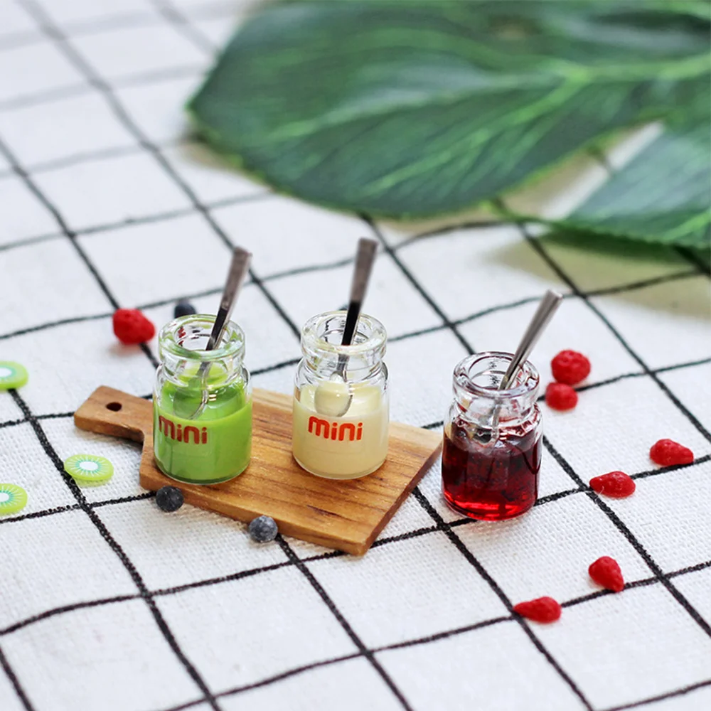 

Масштаб 1/12, миниатюрная модель варенья/пюре для самостоятельного изготовления, миниатюрный строительный комплект, украшение