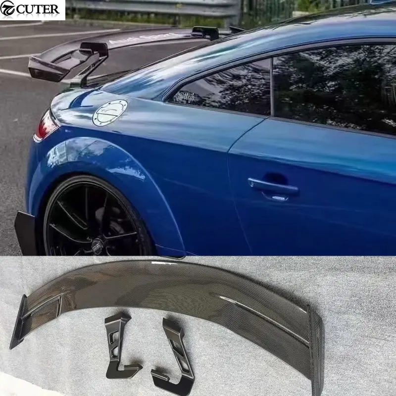 

TTTT TTS TTRS MK2 MK3 Carbon Fiber Rear Spoiler Lip Wing for Audi TT Sport Racing Car Body Kit