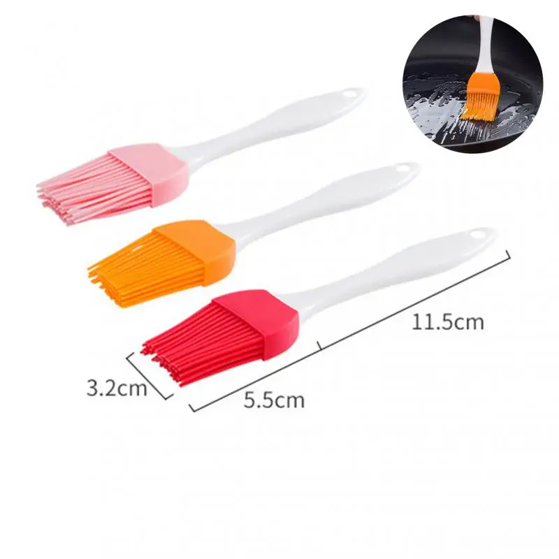 

2pcs Silicone BBQ Brush Pastry Oil Bread Chef Brush Cooking Smear Grill Brush Tool Seasoning Brush Baking Kitchen Accessories