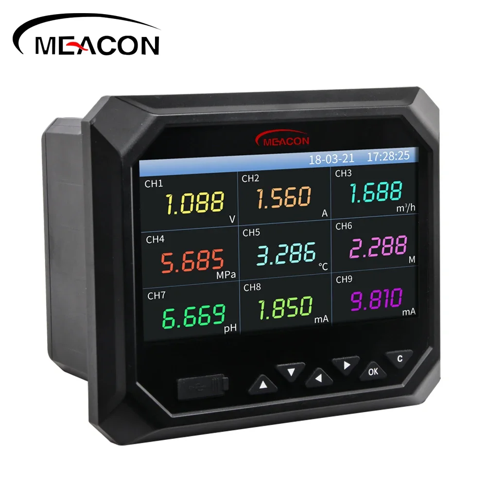 Цифровой рекордер Meacon для измерения напряжения Универсальный входной
