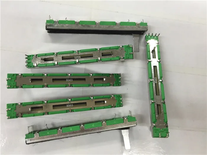

1 шт. 75 мм микшер fader прямой потенциометр B50K/двойной раздвижной потенциометр 6 футов/ход 60 мм