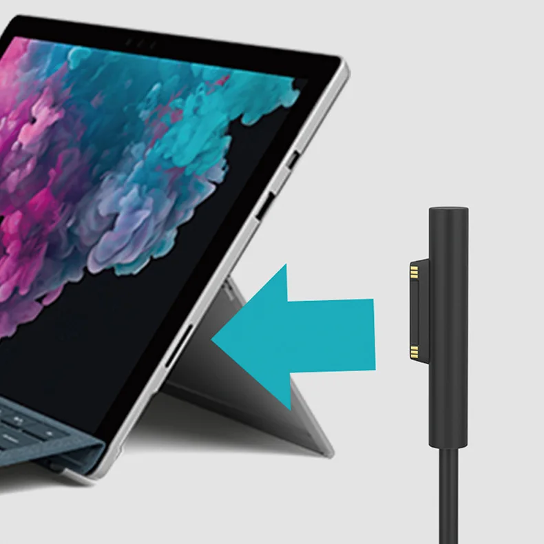 

Зарядное устройство 1,8 м для Microsoft Surface Pro 6/5/4/3/GO, блок питания Type C PD, кабель для быстрой зарядки 15 в а для Surface Pro 3/4/5/6/GO