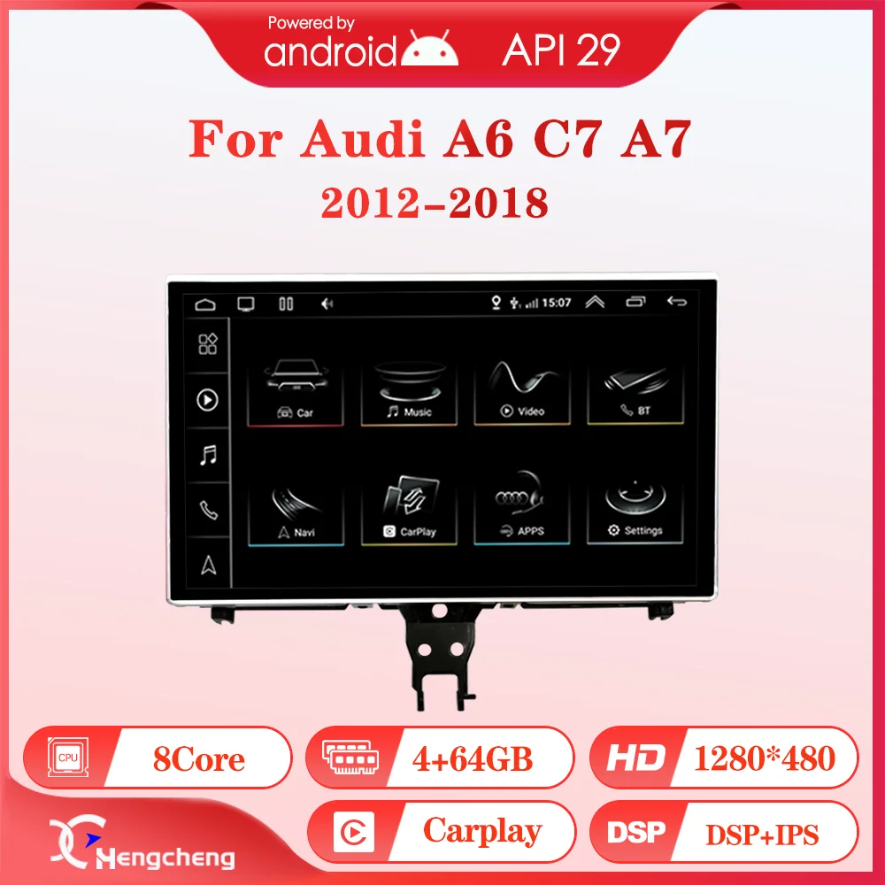 Автомобильный мультимедийный видеоплеер для Audi A6 C7 A7 2012-2018 GPS-навигатор Android 10