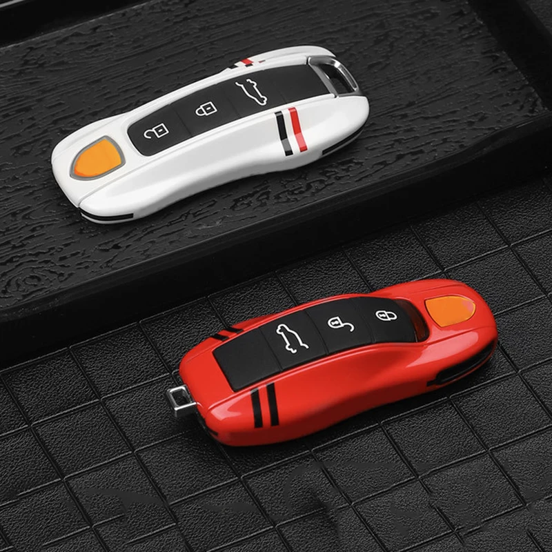 

Car Key Cover Fob for Porsche 718 Cayenne Panamera 911 Macan Boxster Cayman Keyfob Trim Protective Case Remote Key Shell