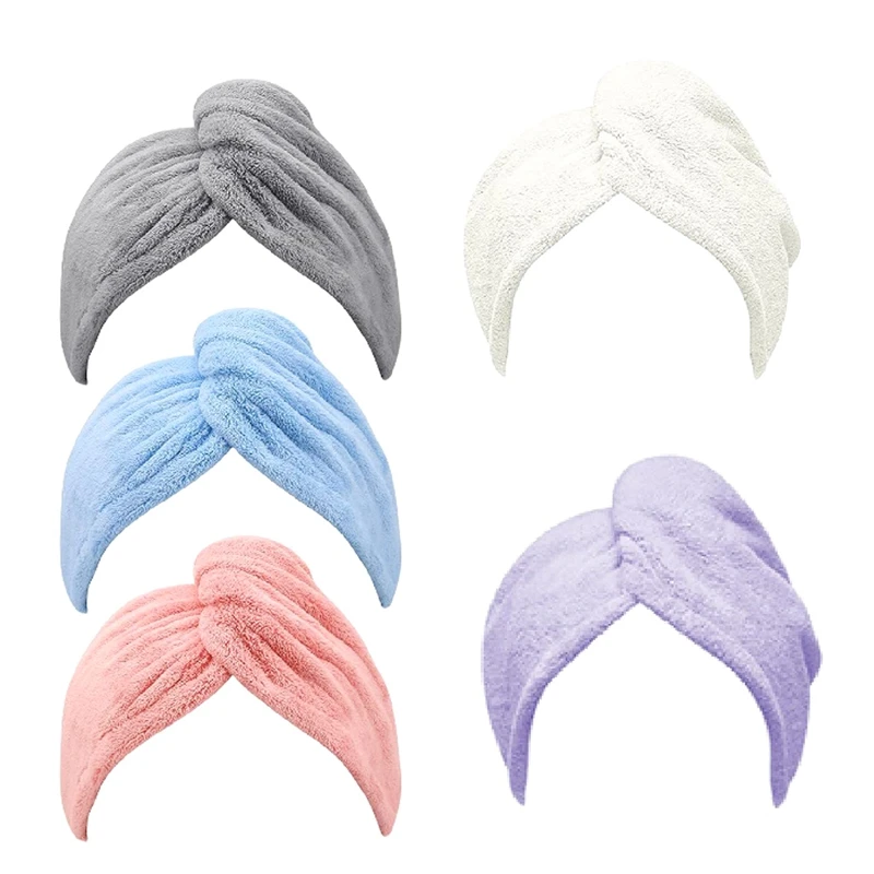 

Super Absorbent Hair Towel Wrap 5 Pack Hair Turbans For All Hair Types Anti Frizz